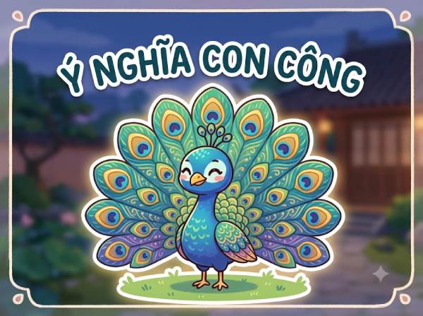 Phân tích ý nghĩa con công trong phong thủy